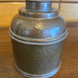 Vintage Hammered Metal Humidor